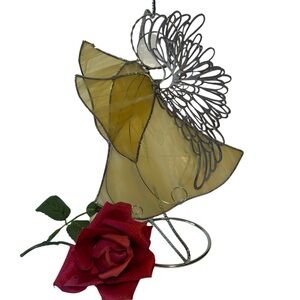 Stained glass hanging angel